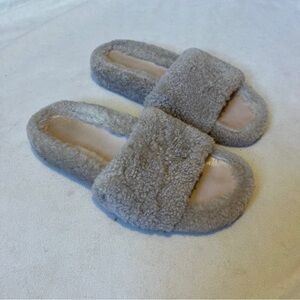Chanel Women’s Sherpa Sandals in Natural Size 8.5